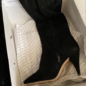 knee high suede boots… worn once